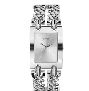 Guess Mod Heavy Metal Silver Dial Silver Steel Strap Watch For Women - W1117L1 Authentic Buy Shop Now