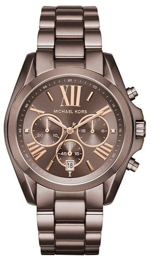 Michael Kors Bradshaw Chronograph Brown Dial Brown Steel Strap Watch For Women - MK6247 Authentic Buy Shop Now