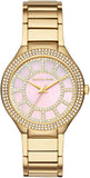 Michael Kors Kerry Mother of Pearl Dial Gold Steel Strap Watch for Women - MK3396 Authentic Buy Shop Now