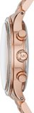 Michael Kors Brinkley Rose Gold Dial Rose Gold Steel Strap Watch for Women - MK6204 Authentic Buy Shop Now