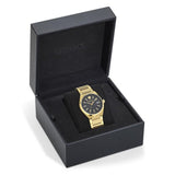 Versace V-Auria Quartz Black Dial Gold Steel Strap Watch for Men - VE0F00525 Authentic Buy Shop Now