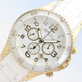 Marc Jacobs Rock Chronograph White Dial White Silicone Strap Watch for Women - MBM2546 Authentic Buy Shop Now