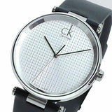 Calvin Klein Sight Silver Dial Black Leather Strap Watch for Men - K1S21120 Authentic Buy Shop Now