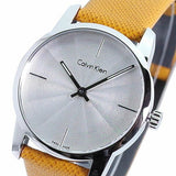 Calvin Klein City Silver Dial Orange Leather Strap Watch for Women - K2G231G6 Authentic Buy Shop Now