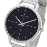 Calvin Klein Even Black Dial Silver Mesh Bracelet Watch for Women - K7B23121 Authentic Buy Shop Now