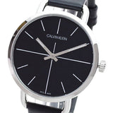 Calvin Klein Even Black Dial Black Leather Strap Watch for Women - K7B231CZ Authentic Buy Shop Now