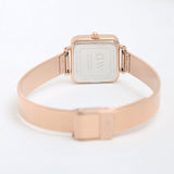 Daniel Wellington Quadro Studio White Dial Rose Gold Mesh Strap Watch For Women - DW00100517 Authentic Buy Shop Now