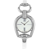 Gucci Horsebit Collection Diamonds Mother of Pearl White Dial Silver Steel Strap Watch For Women - YA139504 Authentic Buy Shop Now