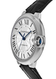 Cartier Ballon Bleu de Cartier Silver Dial Black Leather Strap Watch for Men - WSBB0026 Authentic Buy Shop Now