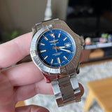 Breitling Avenger Automatic 43mm Blue Dial Silver Steel Strap Watch for Men - A17318101C1A1 Authentic Buy Shop Now