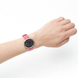 Marc Jacobs Roxy Black Dial Pink Leather Strap Watch for Women - MJ1540 Authentic Buy Shop Now