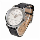 Coach Delancey White Dial Black Leather Strap Watch for Women - 14502714 Authentic Buy Shop Now
