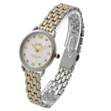 Coach Delancey Slim White Dial Two Tone Steel Strap Watch for Women - 14502784 Authentic Buy Shop Now