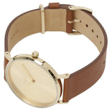 Coach Perry Gold Dial Brown Leather Strap Watch for Women - 14503331 Authentic Buy Shop Now