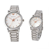 Emporio Armani Quartz White Dial Silver Steel Strap Watch For Men - AR90000 Authentic Buy Shop Now