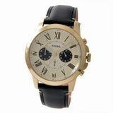 Fossil Grant Chronograph White Dial Black Leather Strap Watch for Men - FS5272 Authentic Buy Shop Now