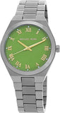 Michael Kors Lennox Three-Hand Green Dial Silver Steel Strap Watch for Women - MK7463 Authentic Buy Shop Now