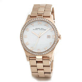 Marc Jacobs Henry Diamonds White Dial Rose Gold Steel Strap Watch for Women - MBM3079 Authentic Buy Shop Now