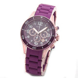 Marc Jacobs Rock Chronograph Purple Dial Purple Silicone Strap Watch for Women - MBM2576 Authentic Buy Shop Now