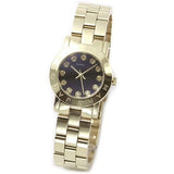 Marc Jacobs Amy Black Dial Gold Steel Strap Watch for Women - MBM3336 Authentic Buy Shop Now