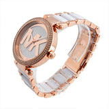 Michael Kors Parker White Dial Two Tone Steel Strap Watch for Women - MK6365 Authentic Buy Shop Now