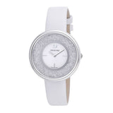 Swarovski Crystalline Pure White Dial White Leather Strap Watch for Women - 5275046 Authentic Buy Shop Now