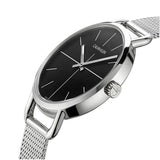 Calvin Klein Even Black Dial Silver Mesh Bracelet Watch for Women - K7B23121 Authentic Buy Shop Now