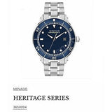 Movado Heritage Calendoplan Blue Dial Silver Steel Strap Watch For Men - 3650094 Authentic Buy Shop Now