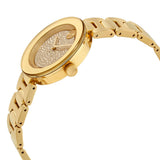 Movado Bold Crystal Gold Dial Gold Steel Strap Watch For Women - 3600492 Authentic Buy Shop Now