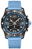 Breitling Endurance Pro Black Dial Light Blue Rubber Strap Watch for Men - X82310281B1S1 Authentic Buy Shop Now