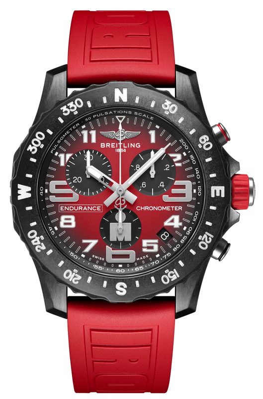 Breitling Endurance Pro Ironman Red Dial Red Rubber Strap Watch for Men - X823109A1K1S1 Authentic Buy Shop Now