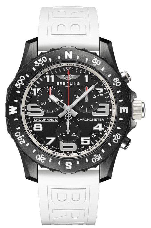 Breitling Endurance Pro Black Dial White Rubber Strap Watch for Men - X82310A71B1S1 Authentic Buy Shop Now