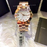 Marc Jacobs Amy White Dial Rose Gold Steel Strap Watch for Women - MBM3077 Authentic Buy Shop Now