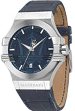 Maserati Potenza Blue Dial Blue Leather Strap Watch For Men - R8851108015 Authentic Buy Shop Now