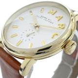 Marc Jacobs Baker White Dial Brown Leather Strap Watch for Women - MBM1317 Authentic Buy Shop Now