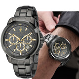 Maserati Successo Chronograph Gray Dial Gray Steel Strap Watch For Men - R8873621007 Authentic Buy Shop Now