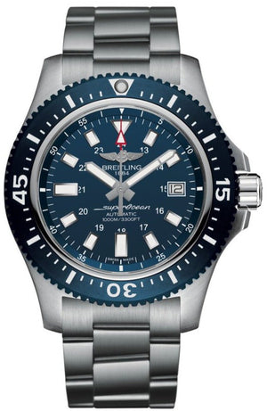 Breitling Superocean 44mm Special Blue Dial Silver Steel Strap Watch for Men - Y17393161C1A1 Authentic Buy Shop Now