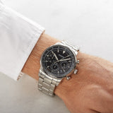 Fossil Goodwin Chronograph Black Dial Silver Steel Strap Watch for Men - FS5412 Authentic Buy Shop Now