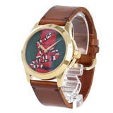 Gucci Le Marche Des Merveilles Green and Red Dial Brown Leather Strap Unisex Watch - YA1264012 Authentic Buy Shop Now