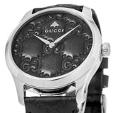 Gucci G Timeless Quartz Black Dial Black Leather Strap Watch For Men - YA1264031 Authentic Buy Shop Now