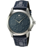 Gucci G Timeless Quartz Blue Dial Blue Leather Strap Watch For Men - YA1264032 Authentic Buy Shop Now