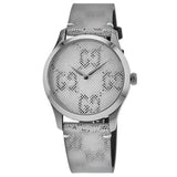 Gucci G Timeless Quartz Grey Dial Grey Leather Strap Watch For Men - YA1264058 Authentic Buy Shop Now