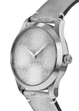 Gucci G Timeless Quartz Grey Dial Grey Leather Strap Watch For Men - YA1264058 Authentic Buy Shop Now