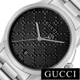 Gucci G Timeless Black Dial Silver Steel Strap Watch For Men - YA126460 Authentic Buy Shop Now