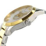 Gucci G Timeless Quartz Mother of Pearl Dial Two Tone Steel Strap Watch For Women - YA1265012 Authentic Buy Shop Now