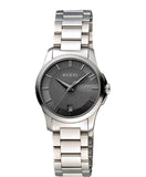 Gucci G Timeless Grey Dial Silver Steel Strap Watch For Women - YA126522 Authentic Buy Shop Now