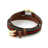 Gucci G-Frame Multicolored Dial Two Tone Nylon Strap Watch For Women - YA128527 Authentic Buy Shop Now