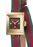 Gucci G-Frame Multicolored Dial Two Tone Nylon Strap Watch For Women - YA128527 Authentic Buy Shop Now