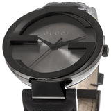 Gucci Interlocking G XL Black Dial Red & Green Leather Strap Watch For Men - YA133206 Authentic Buy Shop Now