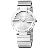 Gucci G Interlocking Silver Dial Silver Steel Strap Watch For Women - YA133308 Authentic Buy Shop Now